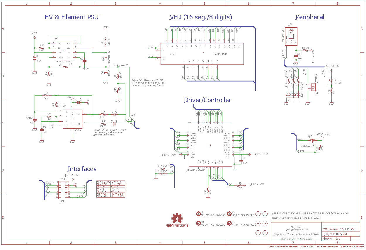 MVFD 16D7D Panel Rev.2.0 Circuit Diagram